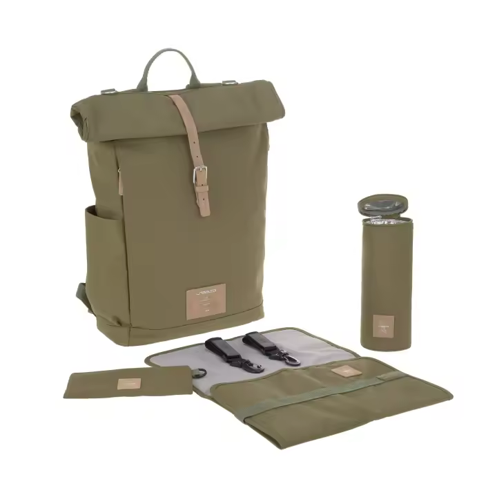 Mochila Rolltop en color oliva. Práctica y con gran capacidad de almacenamiento. - 1