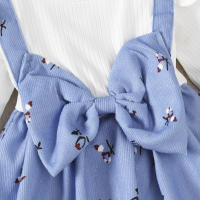 2PCS Vestido De Princesa Para Bebé Girla 0-2 Años Con Manga Larga Estampado De Flores Gran Lazo Vestido De Moda Para Bebé Niña Otoño - details 15