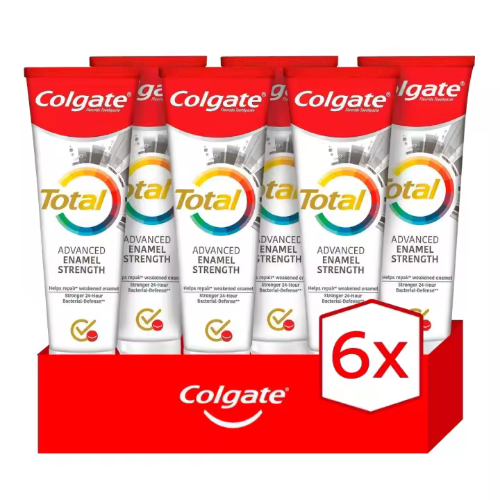 Pasta de dientes  Colgate Advanced Esmalte Sano 24h de protección completa 75ml. Pack de 6 - 1