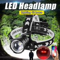 Linterna Frontal LED Recargable 18650 Potencia Máxima 1000000LM Para Pesca Y Camping Luz De Trabajo Profesional Impermeable Con Tres Modos De Iluminación - details 2