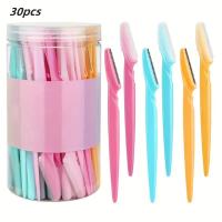 Juego De Tijeras Para Cejas Y Rostro En Colores Variados 40/30/12/10 Pcs Herramientas Multifuncionales Con Cubierta De Precisión Para Seguridad - details 16