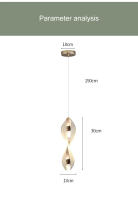 Lámpara Colgante Geométrica De Acrílico Moderna Para Decoración De Hogar Y Restaurantes Iluminación LED Para Dormitorio Y Sala De Estar - details 6