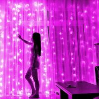 Curtainas De Navidad Con Luces LED Para Ventanas Cortina De Fairy Año Nuevo Iluminación De Habitación Cadena Guirnalda USB Decoración De Fiesta Para Niñas - details 3