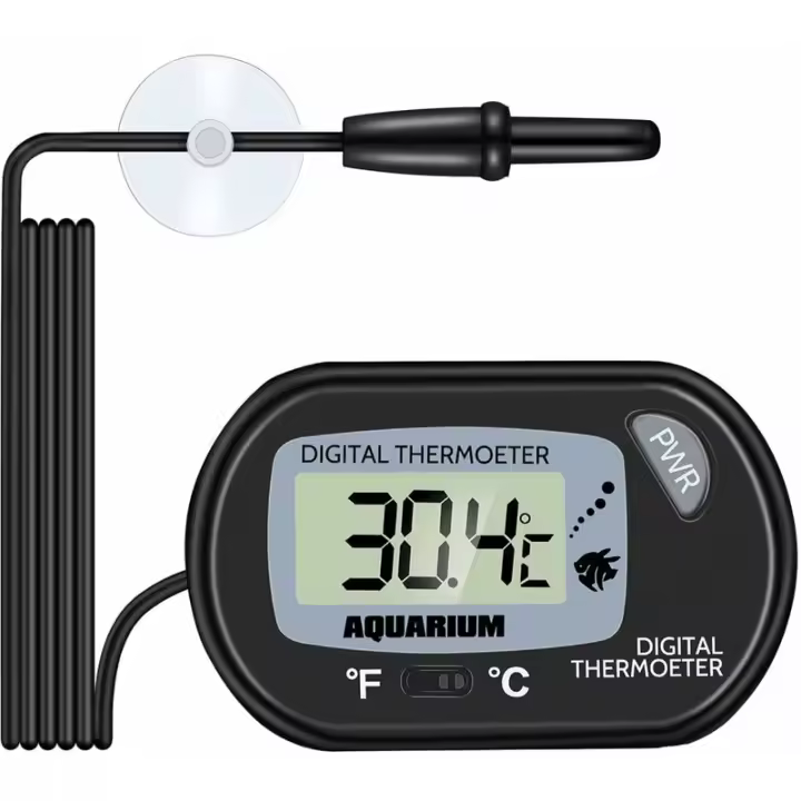 Termómetro de acuario - Termómetro de acuario digital LCD con ventosa y sonda de inmersión para acuario, terrario - 1