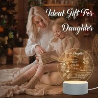 Luz De Noche Personalizada Para Hija Regalo De San Valentín Cumpleaños Graduación Bodas Forma De Corazón Único Regalo Para Mujeres Niñas - details 2