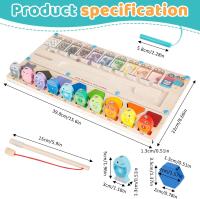 Juego De Puzzle Educativo Montessori De Madera Con Imanes Para Niños Juego De Matemáticas De Aprendizaje Color Sorting Y Formas Para Edad Infantil - details 14