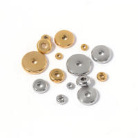 20/40pcs Cuentas De Espaciador Planas En Acero Inoxidable 3-10mm Color Oro Con Agujero Grande Para Creación De Joyas Pulseras - details 5