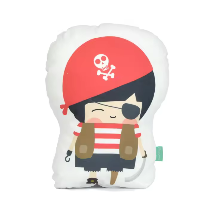 Happyfriday- Pirata Cojín 40x30 cm, Cojines con forma 100% Algodón, calidad de 150 TC, Fabricado en España - 1
