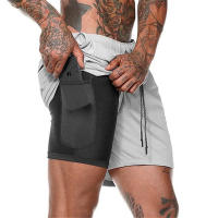 Shorts Deportivos Para Hombre 2 En 1 Running Shorts Ventilados Verano Con Bolsillo Integrado Para Entrenamiento Fitness Y Playa - details 8