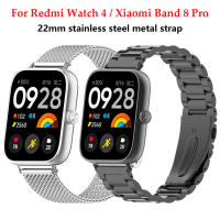 Correa De Reemplazo Metálica Para Xiaomi Redmi Watch 4 Y Band 8 pro Con Hebilla De Malla De Acero Inoxidable Y Tres Cuentas - details 0