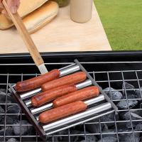 Soporte De Salsicías Para Barbacoa En Acero Inoxidable Ruedas Para BBQ Picnic Camping Accesorios De Barbacoa Para Cocina Doméstica Resistente Al Calor Fácil De Limpiar - details 1