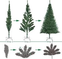 KingnetStore - Arbol de Navidad, Arbol Navidad Pino con Nieve Nevado, Altura 60 90 120 150 180 210 CM Soporte Metálico/Plástico - details 0