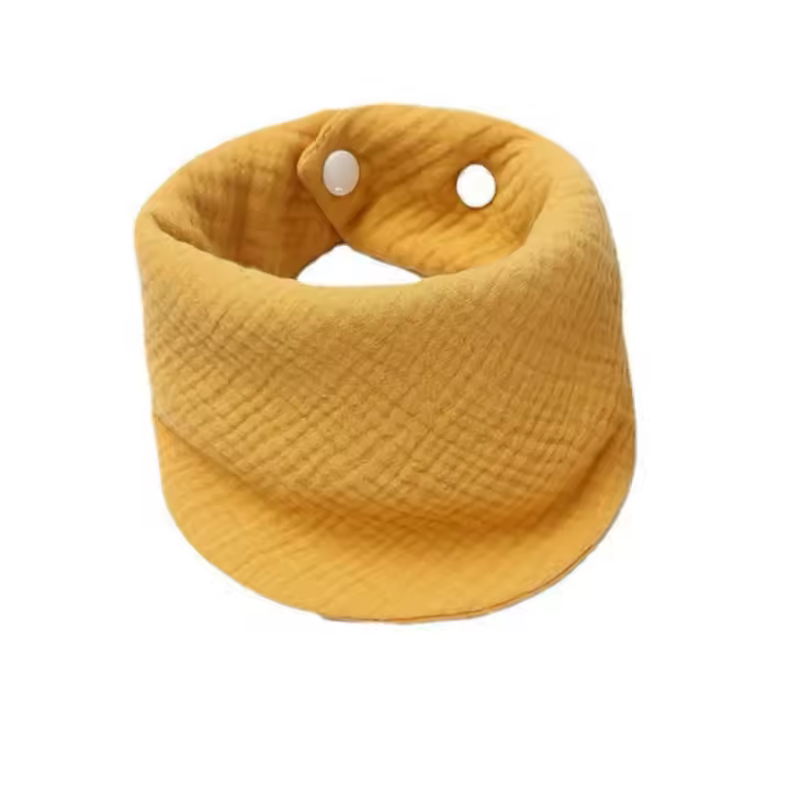 Babero de crepé de algodón puro Babero de gasa de cuatro capas El desarrollo de productos para niños se puede facturar - 1