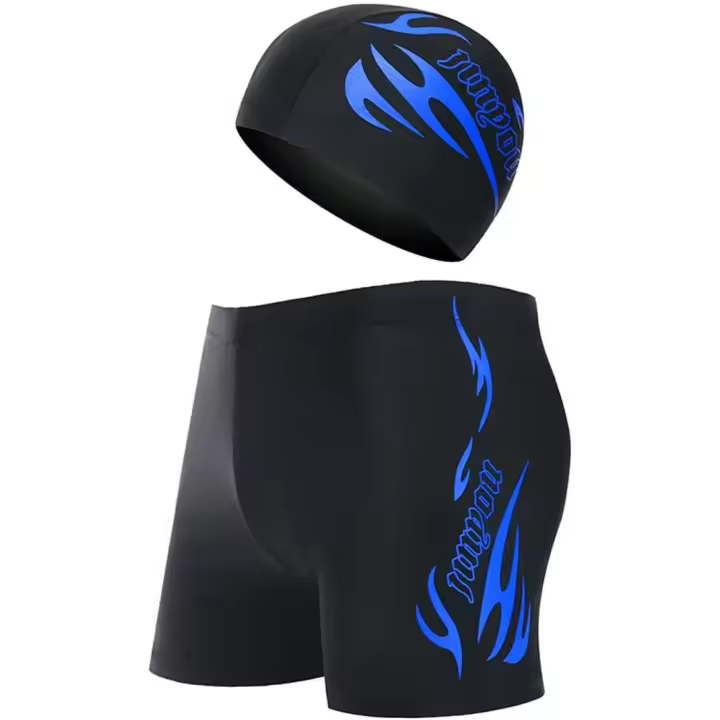 Tipo Boxer with Gorro de baño, Juego de 2 Piezas Bañador Hombre,Gorro Hombre Pool, Bañador para Hombre, Calzoncellos - 1