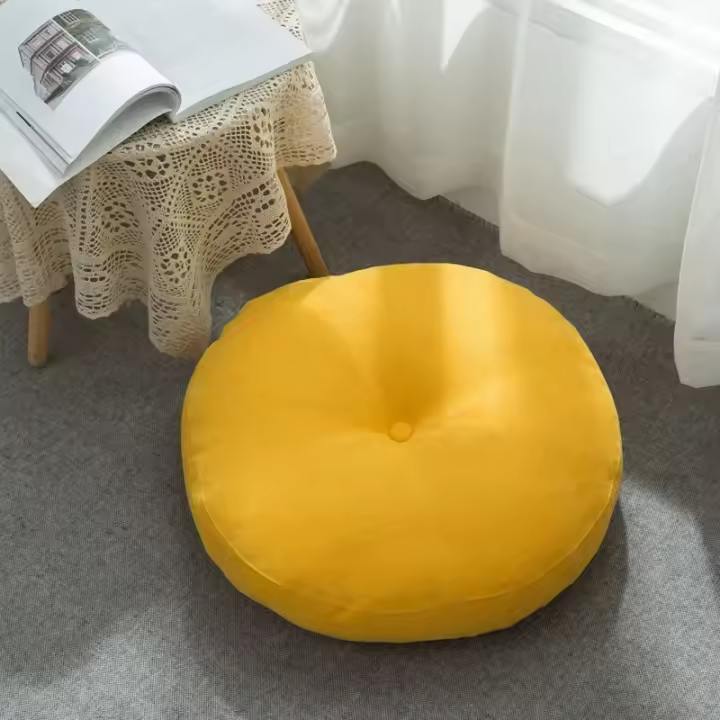 Cojín De Meditación Japonés Simple Color Sólido Grueso Tapete Tatami Almohadilla De Algodón Para Hogar Y Balcones - 1