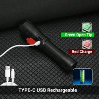 Linterna Táctica LED De Alta Potencia 2000LM Con Pantalla Y Luz USB Para Camping Pesca Emergencias Zoom Luz De Lectura - details 10