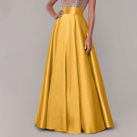 ZANZEA Falda Larga De Seda Suelta Para Mujer Cintura Alta Estilo Casual Fiesta Verano A-Line Longitud Hombro a Pies - details 4