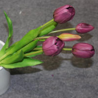 Lujosa Silicón Toque Real Tulipes Arreglo Floral Artificial Decorativo Para El Hogar Graduación Origina China Continental - details 10
