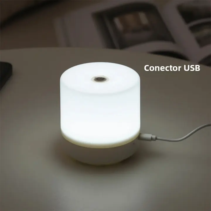 Lámpara De Noche LED Recargable Toque USB Para Dormitorio Luz De Lectura Con Protección Ocular 3 Colores Regulable Sin Pasos - 1