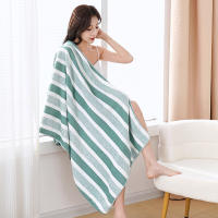 Toalla De Baño De Microfibra Absorbente Y Secado Rápido Con Rayas Suaves 1PCS Toalla Rectangular Máquina Lavable Para El Baño - details 2