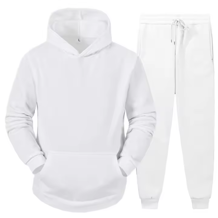 Traje De Deporte Casual Para Hombre 2024 OtoñoInvierno Conjunto De Sudadera Con Capucha Y Pantalones De Alta Calidad Tendencia 2 Piezas Para Uso Diario Y Running - 1