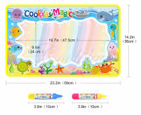 Manta De Dibujo Con Agua 8 Tipos Y 2 Bolígrafos Juguete Educativo Para Niños Tablero De Dibujo Portátil Alfombra De Pintura Con Agua Libros De Colores - details 12