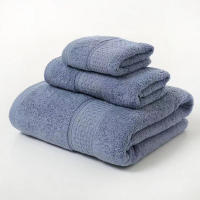 Juego De Toallas De Algodón Ultra Suaves Y Altamente Absorbentes 3 Piezas Incluye 1 Toalla De Baño 1 Toalla De Mano Y 1 Toalla De Lavado Para El Baño Doméstico - details 8