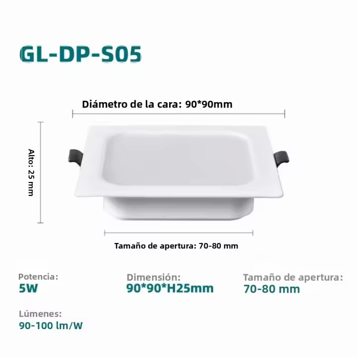 Lámpara De Techo Cuadrada Ultrafina LED Fuente De Luz Para Decoración De Hogar Sala De Estar Comedor Dormitorio Cocina Paneles De Pared AC175-265 - 1