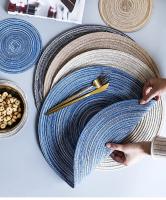 Mantelos Redondos De Lino Ecológico Antideslizantes Para Mesa De Comedor 4/6 Piezas Almohadillas Para Vajilla Y Tazas De Cocina - details 1