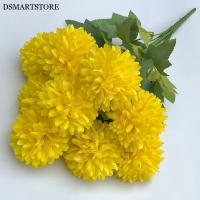 Bola De Flores Artificiales Con 9 Cabezas Chrysanthemum Y Hydrangea Decoración Para El Hogar Y Boda DIY Arreglo De Plantas Verdes - details 10