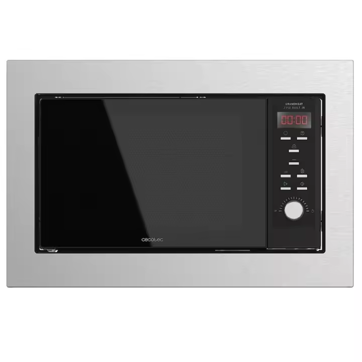 Digital Microwave with Grill, 23L Capacity, 900W Power, 9 Auto Programs, Easy Clean Stainless Steel Interior, Child Lock, Black and Steel Design - Perfect for Quick Cooking and Defrosting. - 1
