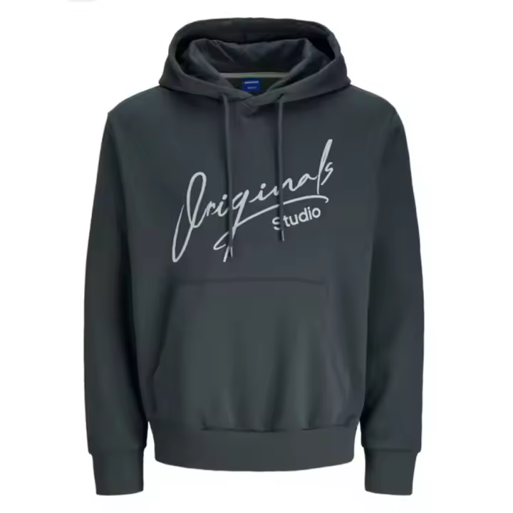Jack & Jones hombre Sudadera con capucha y bolso Frontal Serie Originals Logo estampado capucha ajustable Muy suave y cálida Otoño Invierno REF 281990 - 1