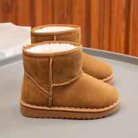 Botas De Nieve Para Niños Estilo Conciso De Peluche Sólido Color Unisex Botas Cortas Invierno Antideslizantes Tallas 23-36 - details 24