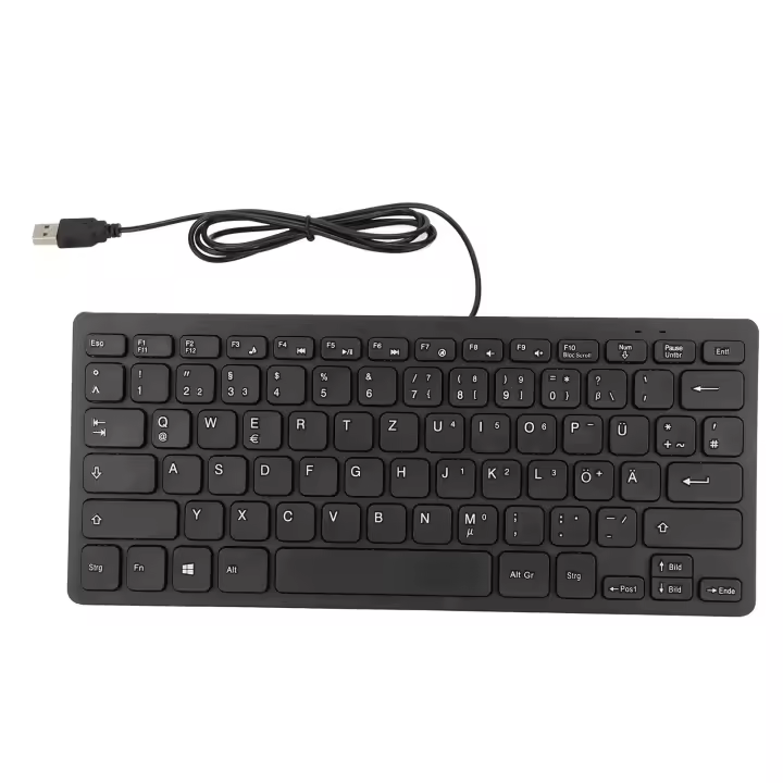Teclado De Computadora 78 Teclas Ultrafino Con Cable Mini USB Para Desktop Interface Pequeño Teclado De Lenguaje Pequeño USB - 1