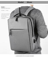 Mochila Para Laptop De 15.6 Pulgadas Para Hombres Nylon Impermeable Con USB Bolsa Escolar Para Viajes Con Portátil Interior - details 18
