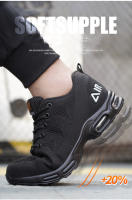 AMAWEI Zapatillas De Trabajo Para Hombre Antideslizantes Seguridad Antipinchazos Protección Respirables Ligeros Con Punta De Acero - details 7