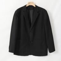 Chaqueta De Primavera Otoño Para Hombre Elegante Blazer Big Size Traje Suelto De Poliéster Cierre Único Estilo Minimalista Casual - details 6