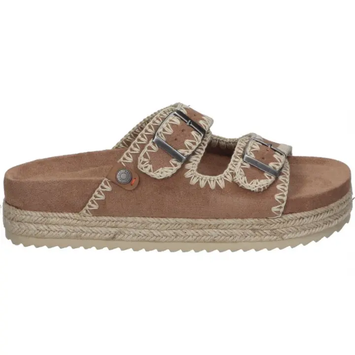REFRESH | Sandalias con Plataforma Refreh para Mujer – Sandalias de Verano en Color Camel con Detalles – Sandalias con Ajuste de Hebilla – Sin Cierre – Slip on – Plataforma Media y Cómoda – Vegan – Casual – Modelo 171950 - 1
