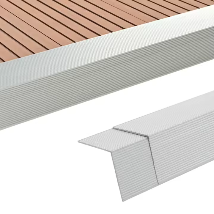 vidaXL Moldura de ángulo de porche aluminio 5 unidades 170 cm plateado - 1