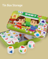 Juego De Tablero De Dados Con Formas Para Niños Juguete Educativo Montessori Cartas De Alineación Geométrica Juego De Memoria Para Desarrollar El Pensamiento Y La Socialización - details 8