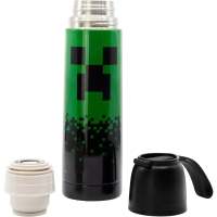 Termo de acero térmico Minecraft 495ml con vaso - details 1