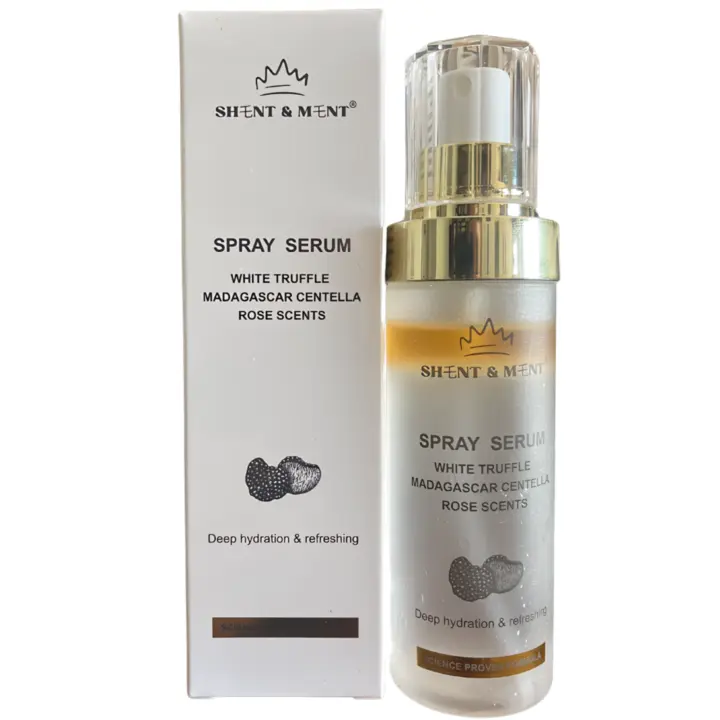 SHENT & MENT Sérum en Spray Trufa Blanca Centella de Madagascar Reparación Instantánea Bruma Facial Hidratante Fragancia de Rosas Refrescante Ideal Cara Cuello Escote Todo Tipo de Piel - 100 ml. - 1