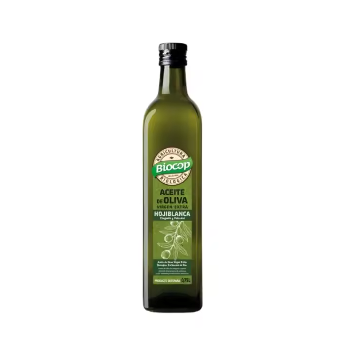 Aceite oliva virgen extra Hojiblanca  100% Hojiblanca  Natural  Sin aditivos  Sabor elegante  Biocop - 1