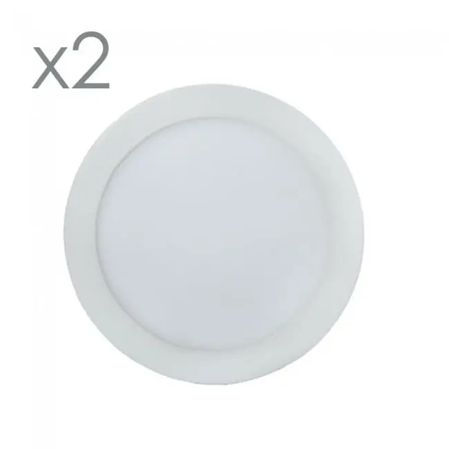 Wonderlamp Pack 2 Downlight LED Redondo Extraplano 18W-6000ºK (blanco) - 1