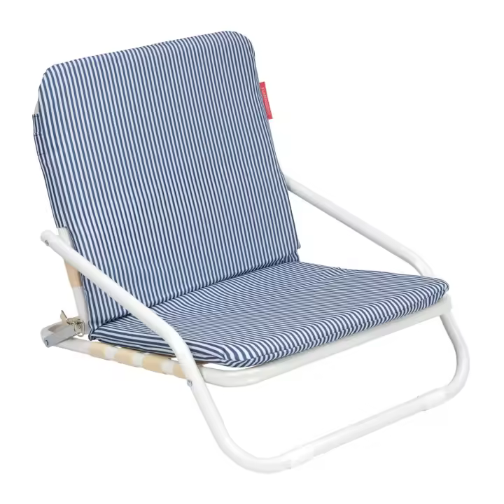 Flamingueo Silla Playa Ligera Plegable Asa para Transporte Tejido Poliéster y Aluminio Cojín Acolchado 62 x 51,5 x 49 cm - 1