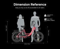 ENGWE Bicicleta Electrica para Adultos, 20 * 4.0 Fat Tire Step-Through E-Bike para Mujeres - Bateria 48V 13A - 7-Velocidades - Amortiguador Dual - para Desplazamientos y Excursiones L20 - details 11