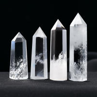 Varita De Cuarzo Claro Y Natural Con Energía Curativa Obelisco Hexagonal De Cristal Punto De Meditación Regalo Para El Hogar Feng Shui Temática De Amor - details 4