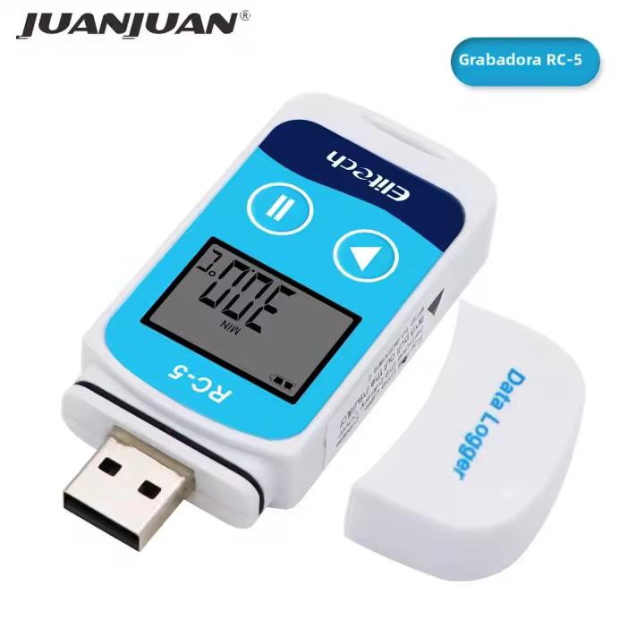 Logger De Temperatura RC-5 USB Datalogger Recorder Para Cadena De Suministro Frigorífica Laboratorios Y Transporte Alimentos JUANJUAN Modelo RC-5+ - 1