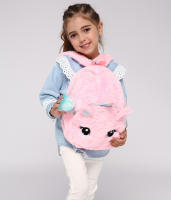 Mochila De Peluche De Dibujos Animados Para Niñas Estilo De Moda Para Estudiantes De Primaria Y Secundaria Mochila Escolar Con Estampado De Unicornio - details 11