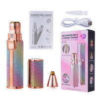 Epilador Recargable 2 En 1 Para Mujer Trimmer De Cejas Y Cuerpo Peine De Peluca Mini Afeitadora Painless Para Cara Y Axilas - details 10